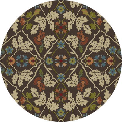 American Dakota Cabin Infinity Oak Rug - Brown