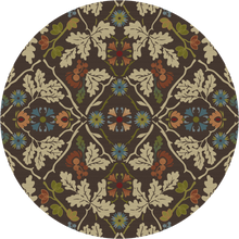 Load image into Gallery viewer, American Dakota Cabin Infinity Oak Rug - Brown
