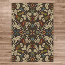 Load image into Gallery viewer, American Dakota Cabin Infinity Oak Rug - Brown