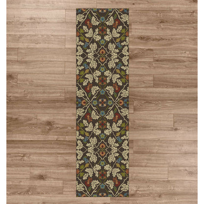 American Dakota Cabin Infinity Oak Rug - Brown