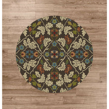 Load image into Gallery viewer, American Dakota Cabin Infinity Oak Rug - Brown