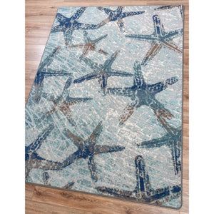 American Dakota Coastal Laguna Reef Rug - Aqua