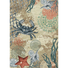 Load image into Gallery viewer, American Dakota Coastal Latitude Adjustment Rug - Parchment