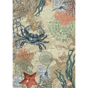 American Dakota Coastal Latitude Adjustment Rug - Parchment