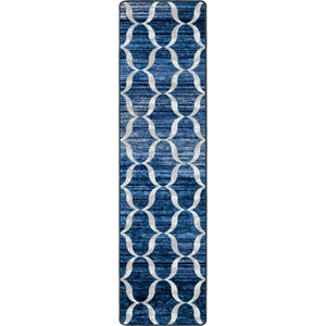 American Dakota Coastal Lattice Rug - Blue