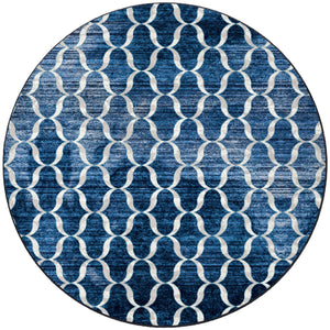 American Dakota Coastal Lattice Rug - Blue