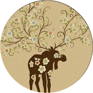 American Dakota Cabin Moose Blossom - Natural