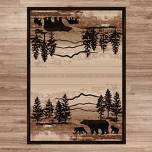 Load image into Gallery viewer, American Dakota Cabin Mountain Shadow Bear Rug - Natural