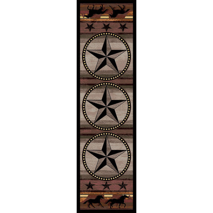 American Dakota Western Night Stampede Rug - Desert