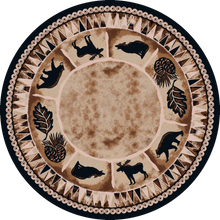 Load image into Gallery viewer, American Dakota Cabin Northern Wildlife Rug - Brown