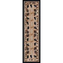 Load image into Gallery viewer, American Dakota Cabin Northern Wildlife Rug - Brown