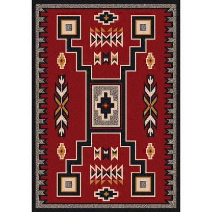 American Dakota Southwest Old Crow Rug - Red