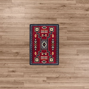 American Dakota Southwest Old Crow Rug - Red