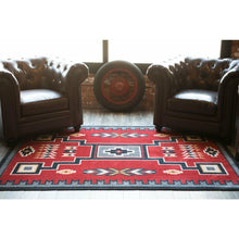 Load image into Gallery viewer, American Dakota Southwest Old Crow Rug - Red