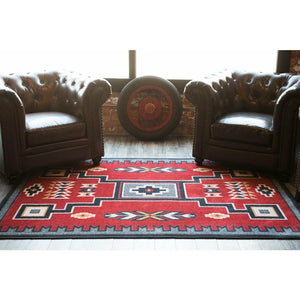 American Dakota Southwest Old Crow Rug - Red