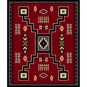 American Dakota Southwest Old Crow Rug - Red