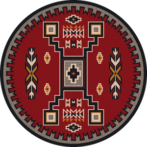 American Dakota Southwest Old Crow Rug - Red
