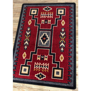 American Dakota Southwest Old Crow Rug - Red