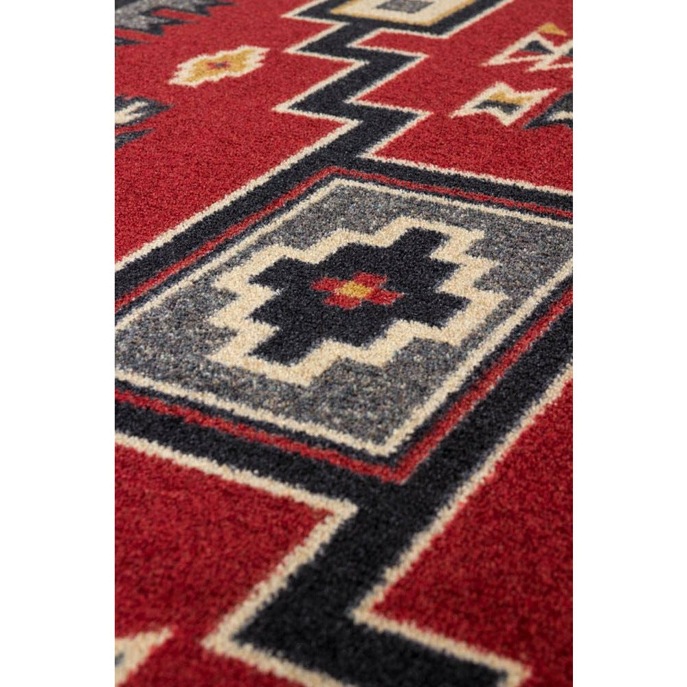 American Dakota Southwest Old Crow Rug - Red