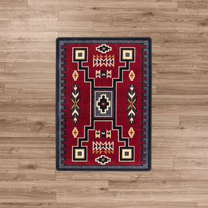American Dakota Southwest Old Crow Rug - Red