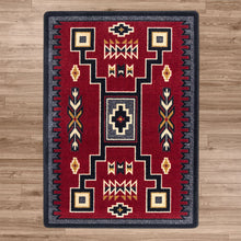 Load image into Gallery viewer, American Dakota Southwest Old Crow Rug - Red