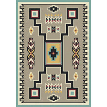 Load image into Gallery viewer, American Dakota Southwest Old Crow Rug - Suede Turquoise