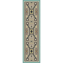 Load image into Gallery viewer, American Dakota Southwest Old Crow Rug - Suede Turquoise