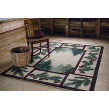 Load image into Gallery viewer, American Dakota Cabin Pine Forest Rug - Maize