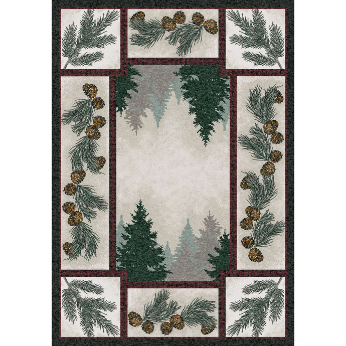 American Dakota Cabin Pine Forest Rug - Maize