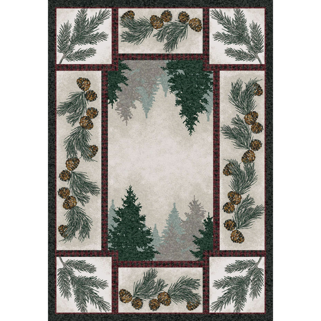 American Dakota Cabin Pine Forest Rug - Maize