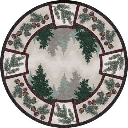 American Dakota Cabin Pine Forest Rug - Maize