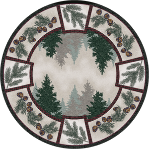 American Dakota Cabin Pine Forest Rug - Maize