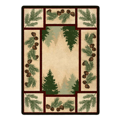 American Dakota Cabin Pine Forest Rug - Maize