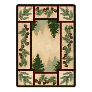 American Dakota Cabin Pine Forest Rug - Maize