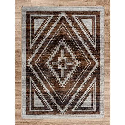 American Dakota Southwest Rim Shot Rug - Earthen