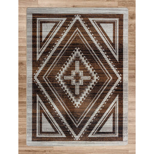 American Dakota Southwest Rim Shot Rug - Earthen