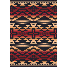 Load image into Gallery viewer, American Dakota Southwest Rustic Cross Rug - Burnt Red