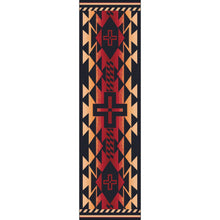 Load image into Gallery viewer, American Dakota Southwest Rustic Cross Rug - Burnt Red