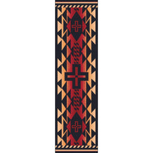 Load image into Gallery viewer, American Dakota Southwest Rustic Cross Rug - Burnt Red