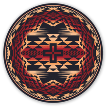Load image into Gallery viewer, American Dakota Southwest Rustic Cross Rug - Burnt Red