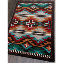 Load image into Gallery viewer, American Dakota Southwest Rustic Cross Rug - Electric