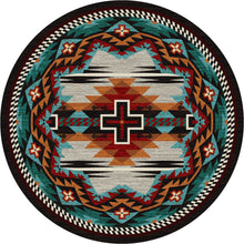 Load image into Gallery viewer, American Dakota Southwest Rustic Cross Rug - Electric