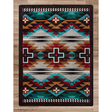 Load image into Gallery viewer, American Dakota Southwest Rustic Cross Rug - Electric