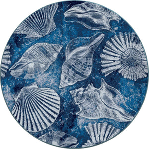 American Dakota Coastal Shell Island Rug - Ultramarine