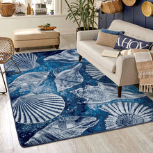 Load image into Gallery viewer, American Dakota Coastal Shell Island Rug - Ultramarine
