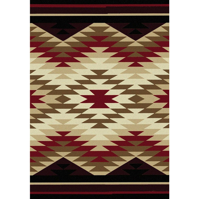 American Dakota Southwest Starburst Rug - Red