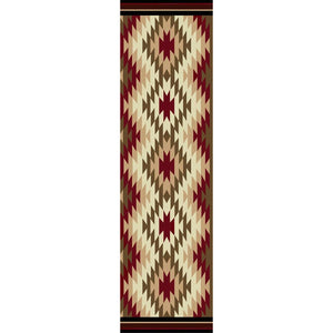 American Dakota Southwest Starburst Rug - Red