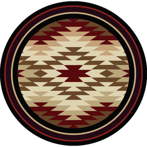 American Dakota Southwest Starburst Rug - Red