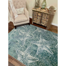 Load image into Gallery viewer, American Dakota Coastal Stargazing Rug - Aqua