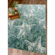 Load image into Gallery viewer, American Dakota Coastal Stargazing Rug - Aqua